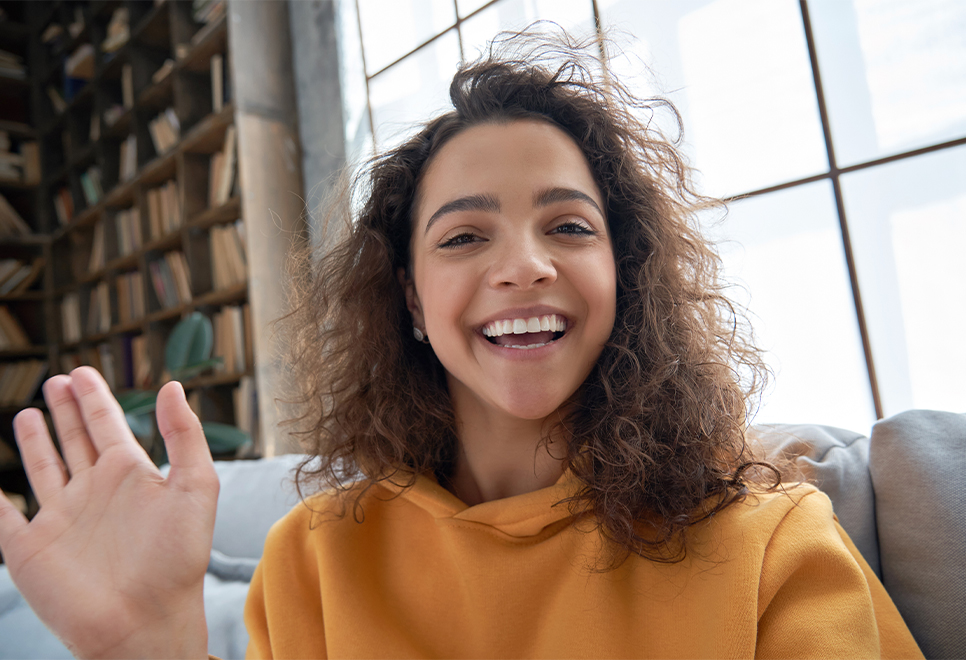 woman smiling