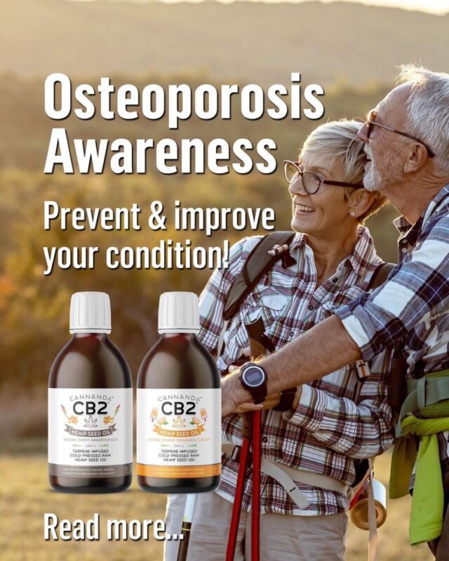 November is #osteoporosisawareness month.

Build stronger bones and help prevent #osteoporosis with #CannandaCB2

Studies have shown that activating your CB2 receptors can reduce bone deterioration, while at the same time help BUILD bone and improve bone density!

No other natural health product can activate CB2 receptors as #CannandaCB2 does—not #vitaminD, #vitaminK, #calcium, #magnesium, or #protein. 

And while these nutritents (along with physical activity) are important for #BoneHealth, activating CB2 receptors is seen as the newly discovered missing link to optimal bone formation and health.

If you’re concerned about #osteoporosis, consider adding #CB2hempseedoil to your daily nutrition routine.