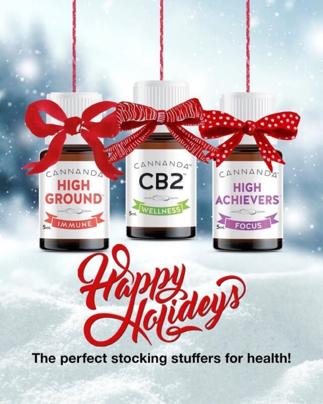 It’s December and the holiday season is upon us 🎉🎄❤️.
Our little vials make the perfect #stockingstuffer for the Cannanda lover in your circle, so get them while there’s still time!

#CannandaCB2 #CB2Wellness 
#HighAchieversFocusBlend
#HighGroundImmuneBlend