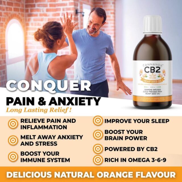 #CannandaCB2 Hemp Seed Oil infused with CB2 terpenes, and available in a tasty orange creamsicle flavour. 

All-natural, steam distilled flavours, sweetened with monk fruit extract. 

#CannandaCB2 #CB2oil #CB2hempseedoil #Cannanda #CannandaCrew